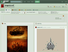 Tablet Screenshot of dragonicwolf.deviantart.com