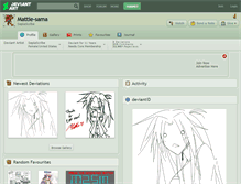 Tablet Screenshot of mattie-sama.deviantart.com