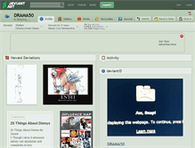 Tablet Screenshot of drama50.deviantart.com