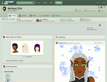 Tablet Screenshot of michiyo1234.deviantart.com