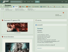 Tablet Screenshot of duveaux.deviantart.com
