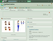 Tablet Screenshot of clearrosecreations.deviantart.com