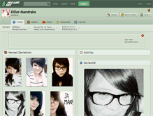 Tablet Screenshot of killer-mandrake.deviantart.com