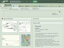 Tablet Screenshot of kitsunesk.deviantart.com