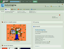 Tablet Screenshot of destinyhedgehog.deviantart.com
