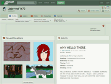 Tablet Screenshot of jade-wolf1470.deviantart.com