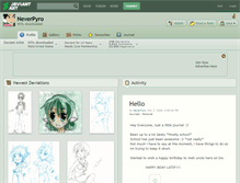 Tablet Screenshot of neverpyro.deviantart.com