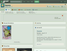 Tablet Screenshot of haneme.deviantart.com
