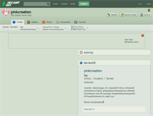 Tablet Screenshot of pinkcreation.deviantart.com