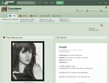 Tablet Screenshot of chocolateer.deviantart.com