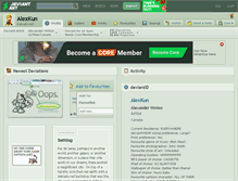 Tablet Screenshot of alexkun.deviantart.com