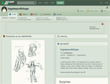 Tablet Screenshot of hopelesswithhope.deviantart.com