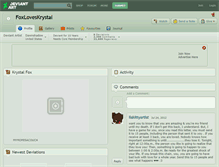 Tablet Screenshot of foxloveskrystal.deviantart.com