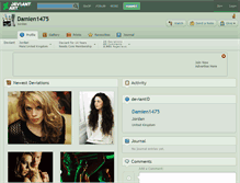 Tablet Screenshot of damien1475.deviantart.com