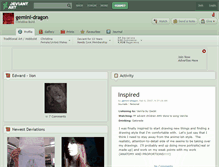 Tablet Screenshot of gemini-dragon.deviantart.com