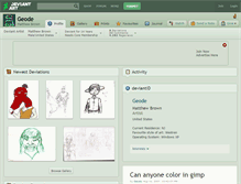 Tablet Screenshot of geode.deviantart.com