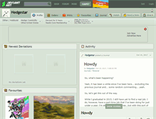 Tablet Screenshot of hedgestar.deviantart.com