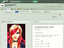Tablet Screenshot of kyoyatategami13.deviantart.com