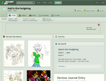 Tablet Screenshot of matrix-the-hedgehog.deviantart.com