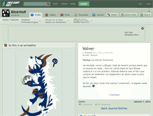 Tablet Screenshot of blinkwolf.deviantart.com