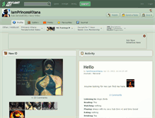 Tablet Screenshot of iamprincesskitana.deviantart.com