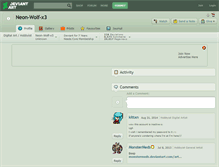 Tablet Screenshot of neon-wolf-x3.deviantart.com