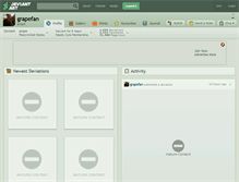 Tablet Screenshot of grapefan.deviantart.com