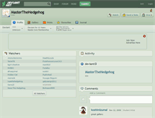 Tablet Screenshot of masterthehedgehog.deviantart.com