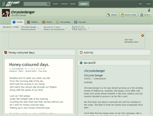 Tablet Screenshot of chryssiedanger.deviantart.com