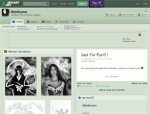 Tablet Screenshot of mimikumo.deviantart.com