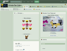 Tablet Screenshot of chrissie-fan-club.deviantart.com