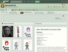 Tablet Screenshot of partyninja0728.deviantart.com