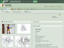 Tablet Screenshot of lucariofan.deviantart.com