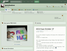 Tablet Screenshot of jaxonshadows.deviantart.com