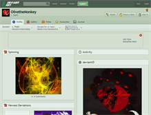 Tablet Screenshot of olivethemonkey.deviantart.com