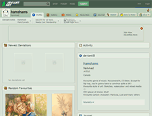Tablet Screenshot of hamshams.deviantart.com