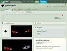 Tablet Screenshot of angelofchaos91.deviantart.com