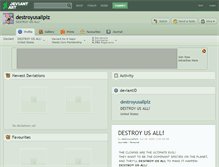 Tablet Screenshot of destroyusallplz.deviantart.com