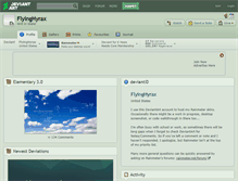 Tablet Screenshot of flyinghyrax.deviantart.com