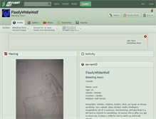 Tablet Screenshot of floofywhitewolf.deviantart.com
