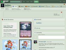 Tablet Screenshot of geopyro.deviantart.com