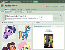 Tablet Screenshot of baumkuchenpony.deviantart.com