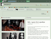 Tablet Screenshot of bluemoon213.deviantart.com