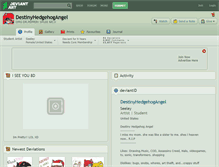 Tablet Screenshot of destinyhedgehogangel.deviantart.com