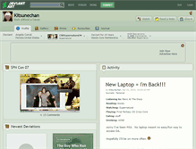 Tablet Screenshot of kitsunechan.deviantart.com