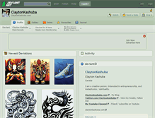 Tablet Screenshot of claytonkashuba.deviantart.com