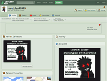 Tablet Screenshot of narutofan99999.deviantart.com