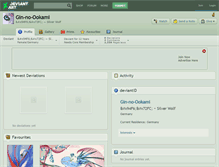 Tablet Screenshot of gin-no-ookami.deviantart.com