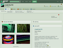 Tablet Screenshot of creativity103.deviantart.com