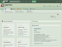 Tablet Screenshot of dragongaze.deviantart.com
